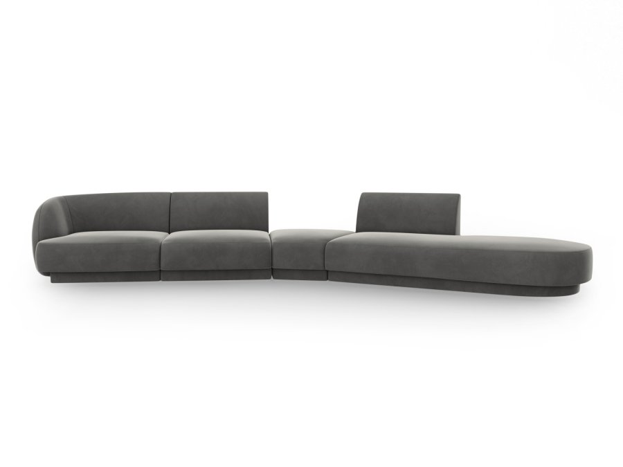 MICADONI  Velvet Right Modular Sofa, 