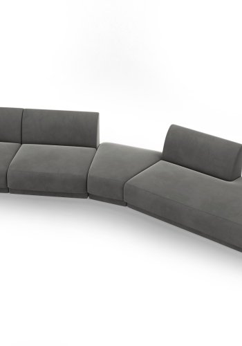 MICADONI  Velvet Right Modular Sofa, 