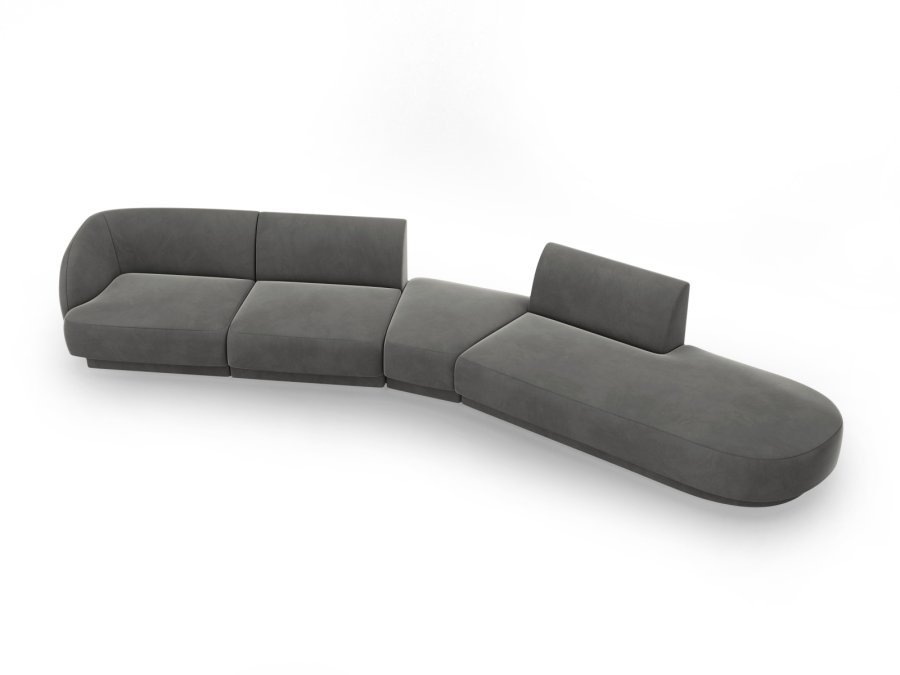 MICADONI  Velvet Right Modular Sofa, 