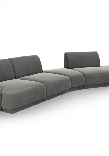 MICADONI  Velvet Right Modular Sofa, 