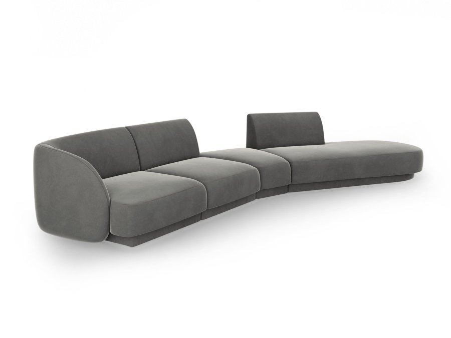 MICADONI  Velvet Right Modular Sofa, 