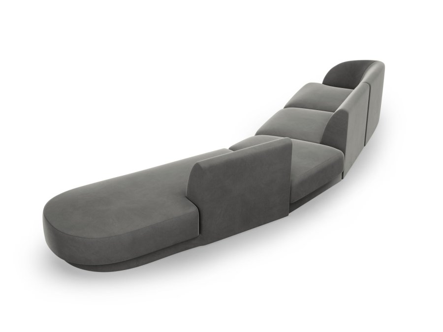 MICADONI  Velvet Right Modular Sofa, 