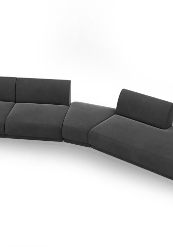 MICADONI  Velvet Right Modular Sofa, 