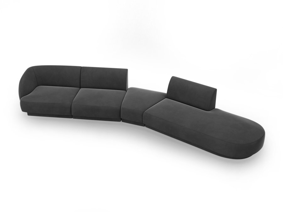 MICADONI  Velvet Right Modular Sofa, 