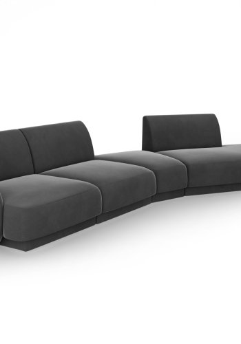 MICADONI  Velvet Right Modular Sofa, 