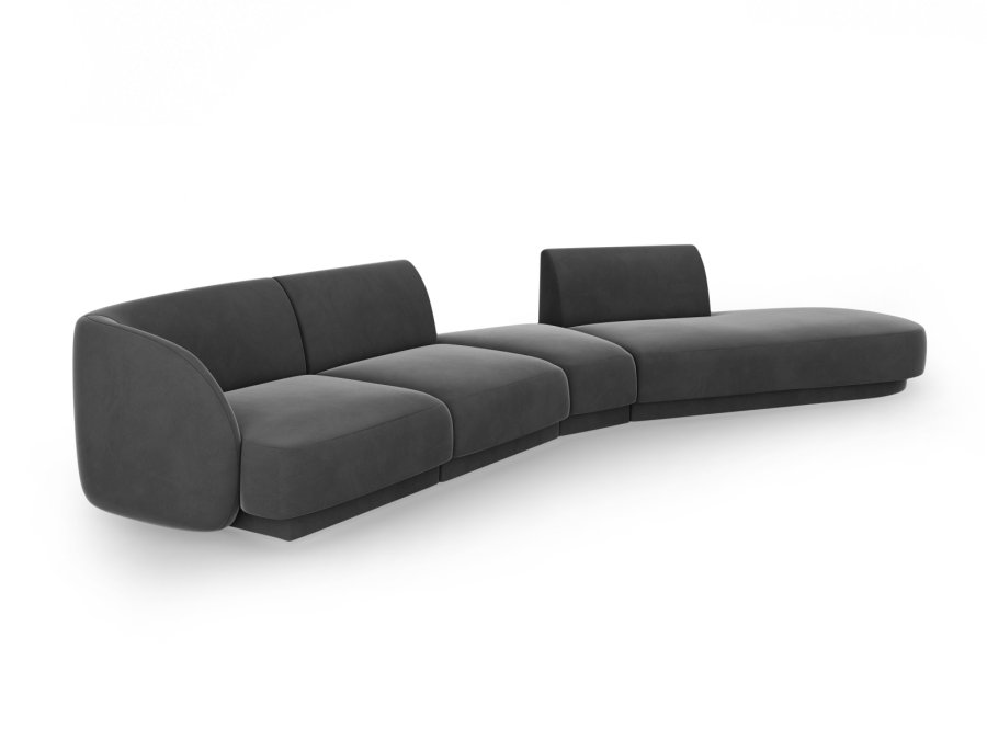 MICADONI  Velvet Right Modular Sofa, 