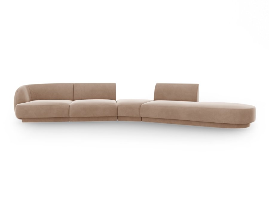 MICADONI  Velvet Right Modular Sofa, 
