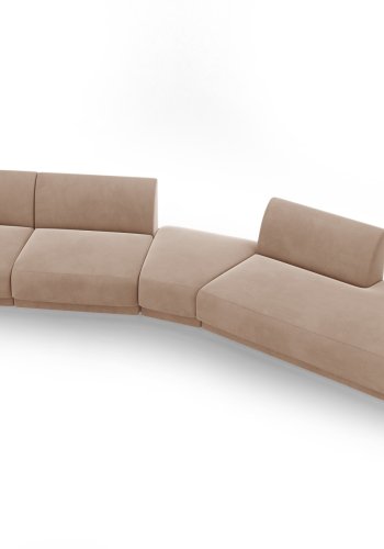 MICADONI  Velvet Right Modular Sofa, 