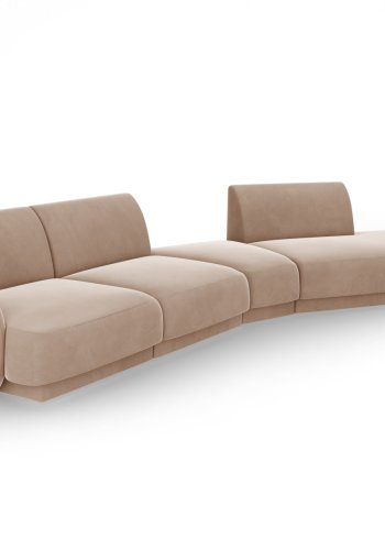 MICADONI  Velvet Right Modular Sofa, 