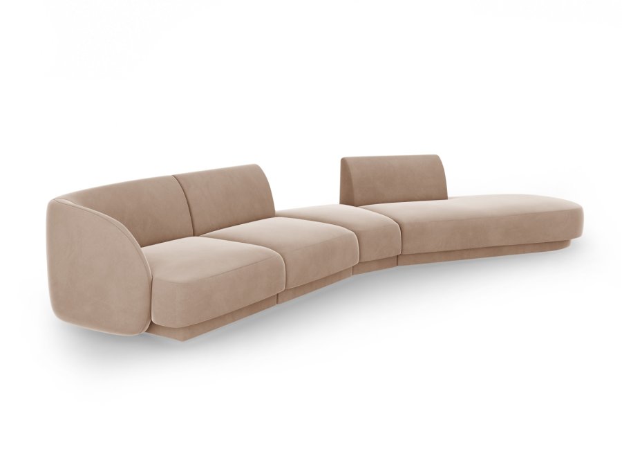 MICADONI  Velvet Right Modular Sofa, 