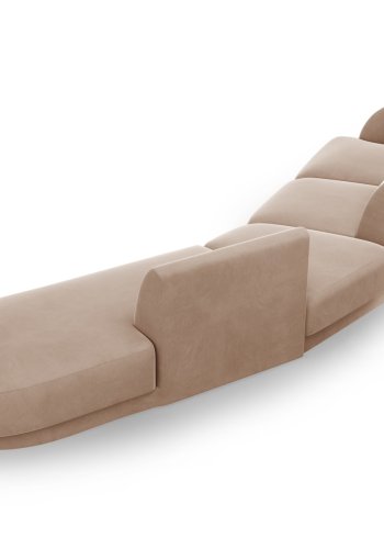 MICADONI  Velvet Right Modular Sofa, 