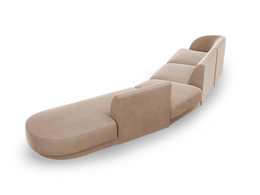 MICADONI  Velvet Right Modular Sofa, 