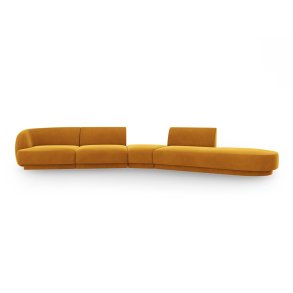 MICADONI  Velvet Right Modular Sofa, 