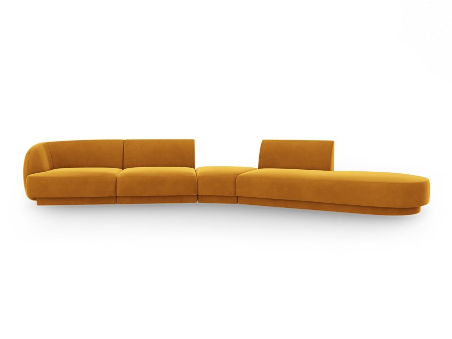 MICADONI  Velvet Right Modular Sofa, 