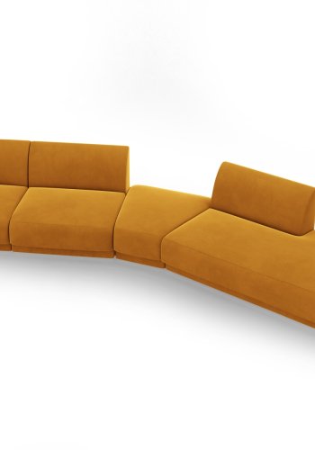 MICADONI  Velvet Right Modular Sofa, 