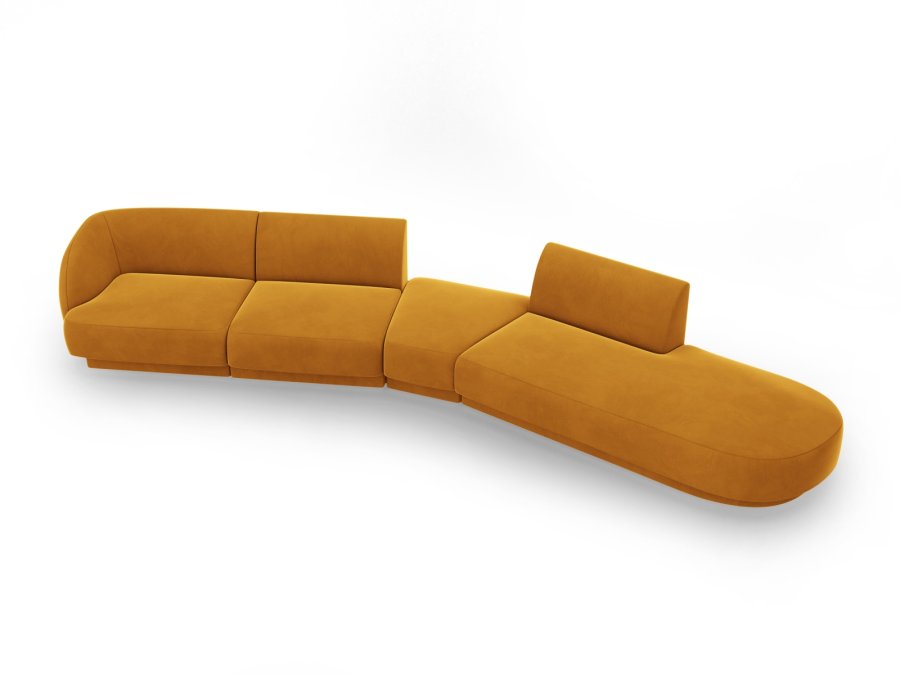 MICADONI  Velvet Right Modular Sofa, 
