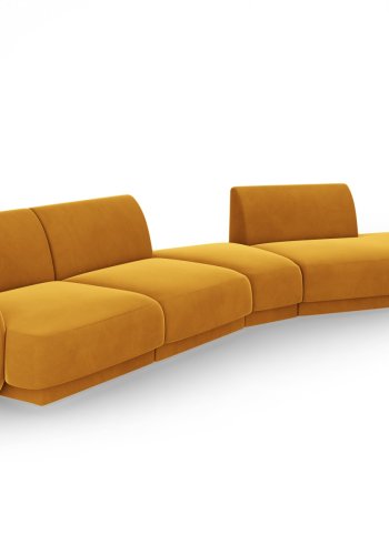 MICADONI  Velvet Right Modular Sofa, 