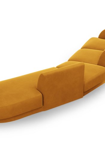 MICADONI  Velvet Right Modular Sofa, 