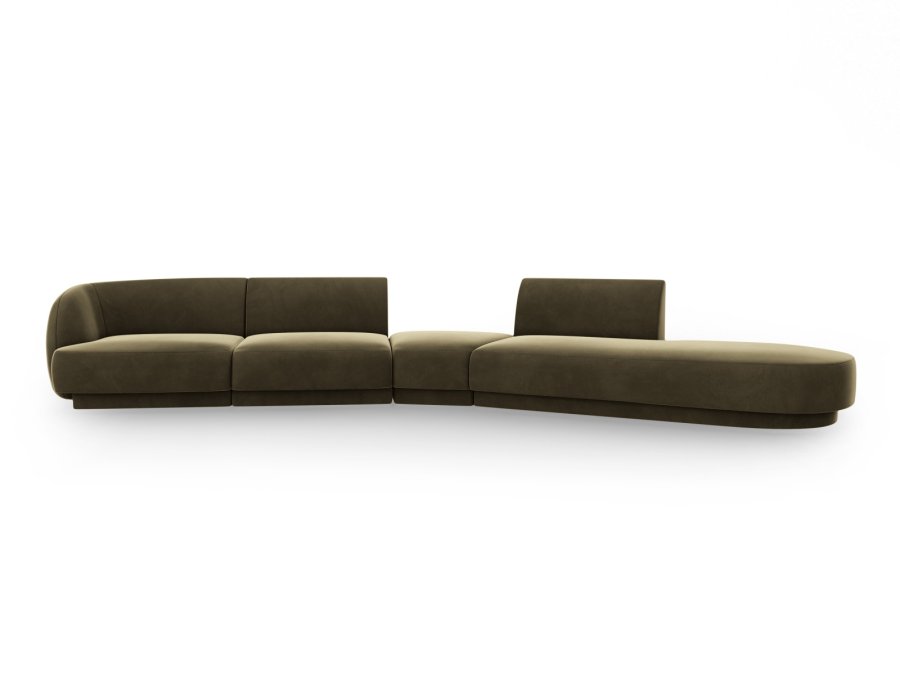 MICADONI  Velvet Right Modular Sofa, 