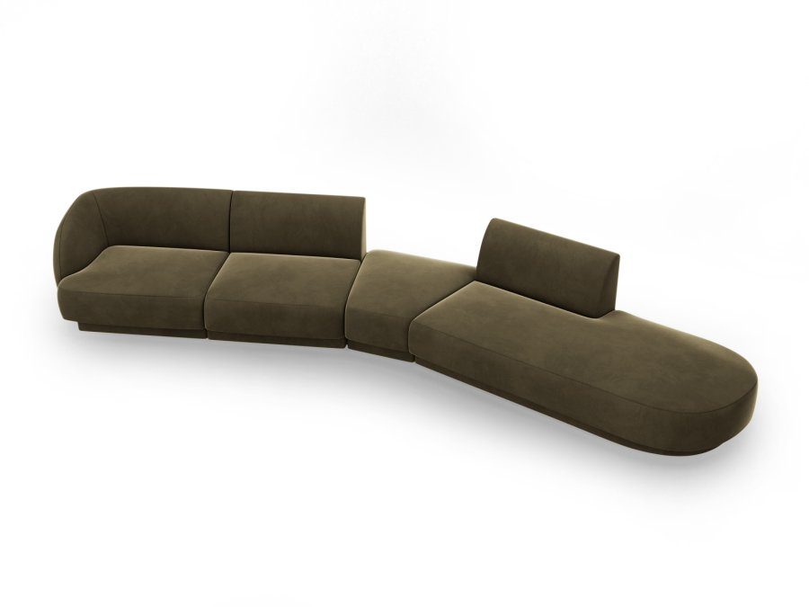MICADONI  Velvet Right Modular Sofa, 