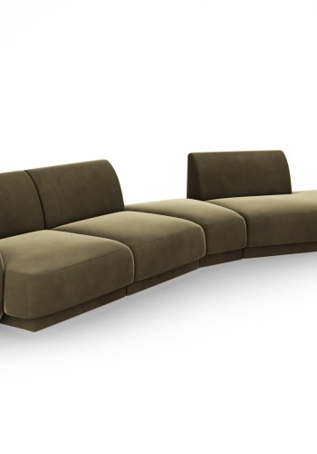 MICADONI  Velvet Right Modular Sofa, 