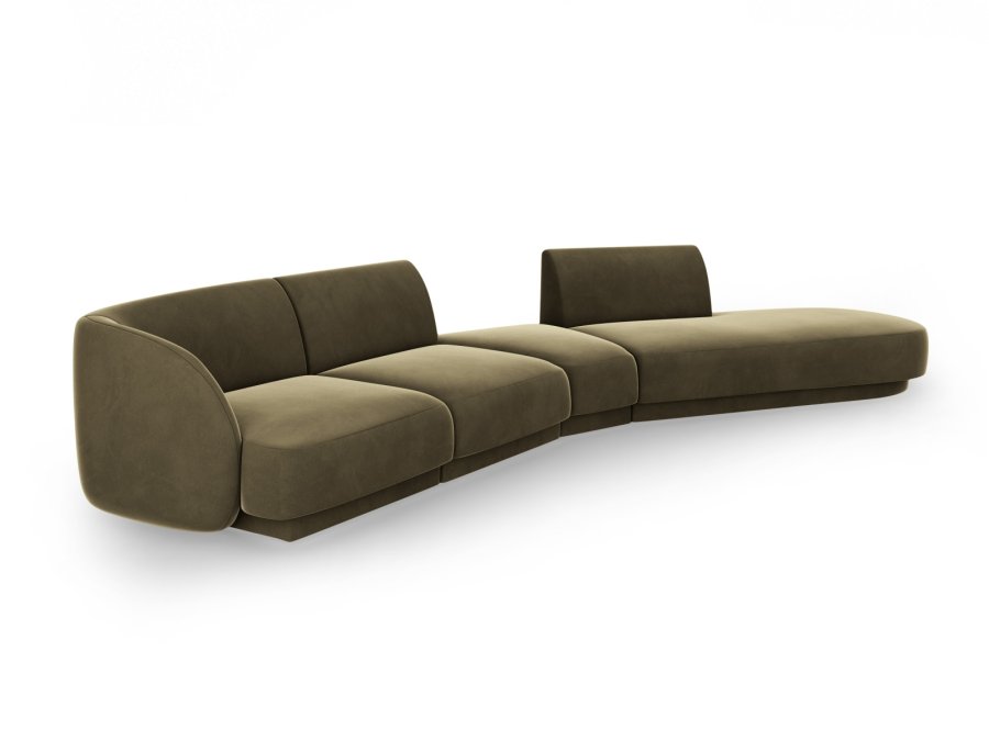 MICADONI  Velvet Right Modular Sofa, 