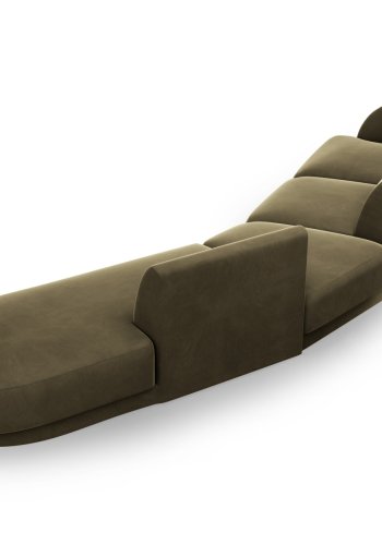 MICADONI  Velvet Right Modular Sofa, 