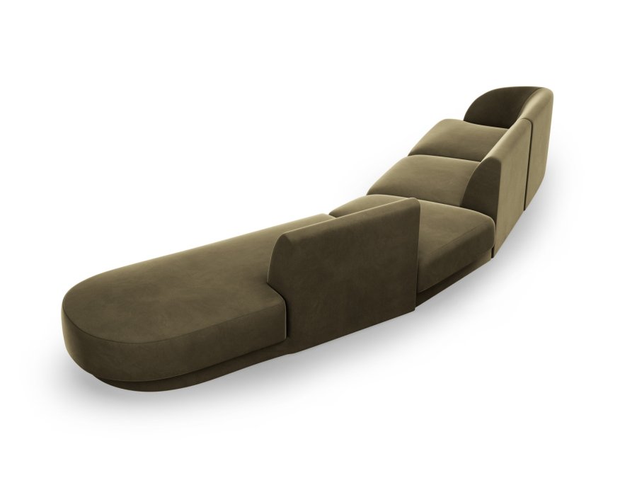 MICADONI  Velvet Right Modular Sofa, 