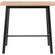 ACT NORDIC Chara rektangulr barbord, Top vild eg olieret egefiner, Stel mat sort NC lak egefiner med fodsttte og planker, 117x58x105 cm
