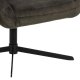 ACT NORDIC Paris hvilestol, Vic stof grbrun 73AC, 4-stjernet Stel mat sort ru pulverlakeret stl med drejefunktion, firkantet syning og lynls, 73x76x89 cm