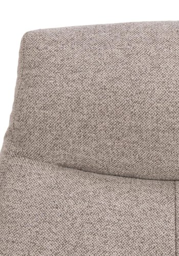 ACT NORDIC London recliner med fodskammel, Monza stof beige 60, 5-stjernet Stel mat sort ru pulverlakeret stl med horisontal syning og manuel udlser