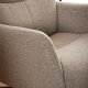 ACT NORDIC London recliner med fodskammel, Monza stof beige 60, 5-stjernet Stel mat sort ru pulverlakeret stl med horisontal syning og manuel udlser