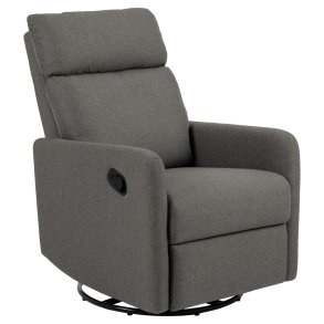 ACT NORDIC Mikkeli recliner, Sawana stof gr 5, Stel mat sort pulverlakeret stl med drejefunktion, manuel udlser, posefjedre og rocking funktion, 67x93.5x99 cm
