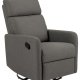 ACT NORDIC Mikkeli recliner, Sawana stof gr 5, Stel mat sort pulverlakeret stl med drejefunktion, manuel udlser, posefjedre og rocking funktion, 67x93.5x99 cm