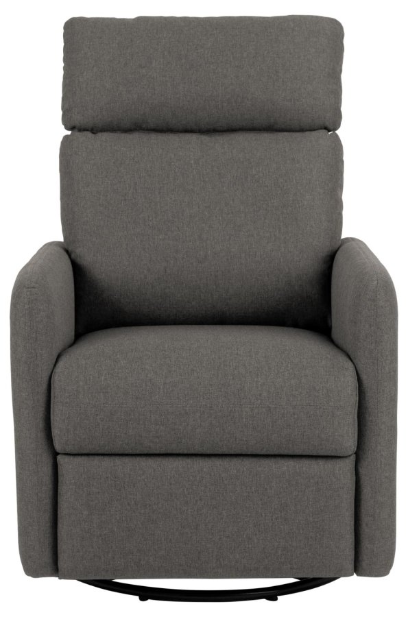 ACT NORDIC Mikkeli recliner, Sawana stof gr 5, Stel mat sort pulverlakeret stl med drejefunktion, manuel udlser, posefjedre og rocking funktion, 67x93.5x99 cm