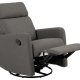 ACT NORDIC Mikkeli recliner, Sawana stof gr 5, Stel mat sort pulverlakeret stl med drejefunktion, manuel udlser, posefjedre og rocking funktion, 67x93.5x99 cm