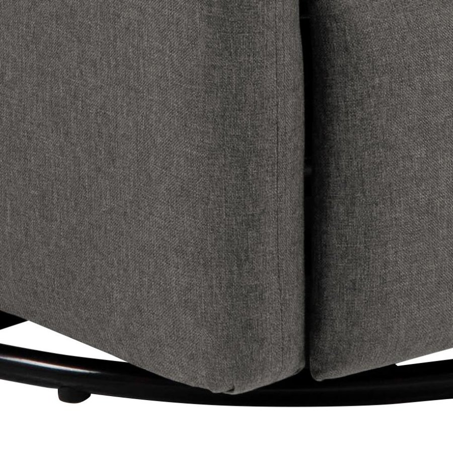 ACT NORDIC Mikkeli recliner, Sawana stof gr 5, Stel mat sort pulverlakeret stl med drejefunktion, manuel udlser, posefjedre og rocking funktion, 67x93.5x99 cm