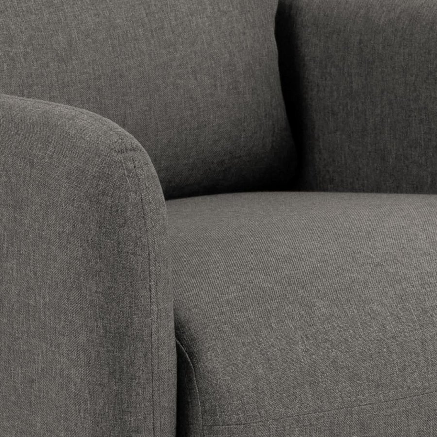 ACT NORDIC Mikkeli recliner, Sawana stof gr 5, Stel mat sort pulverlakeret stl med drejefunktion, manuel udlser, posefjedre og rocking funktion, 67x93.5x99 cm