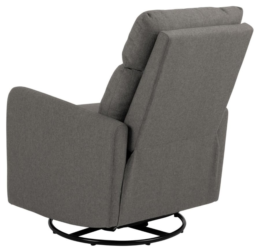 ACT NORDIC Mikkeli recliner, Sawana stof gr 5, Stel mat sort pulverlakeret stl med drejefunktion, manuel udlser, posefjedre og rocking funktion, 67x93.5x99 cm