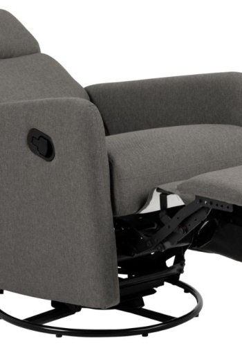 ACT NORDIC Mikkeli recliner, Sawana stof gr 5, Stel mat sort pulverlakeret stl med drejefunktion, manuel udlser, posefjedre og rocking funktion, 67x93.5x99 cm