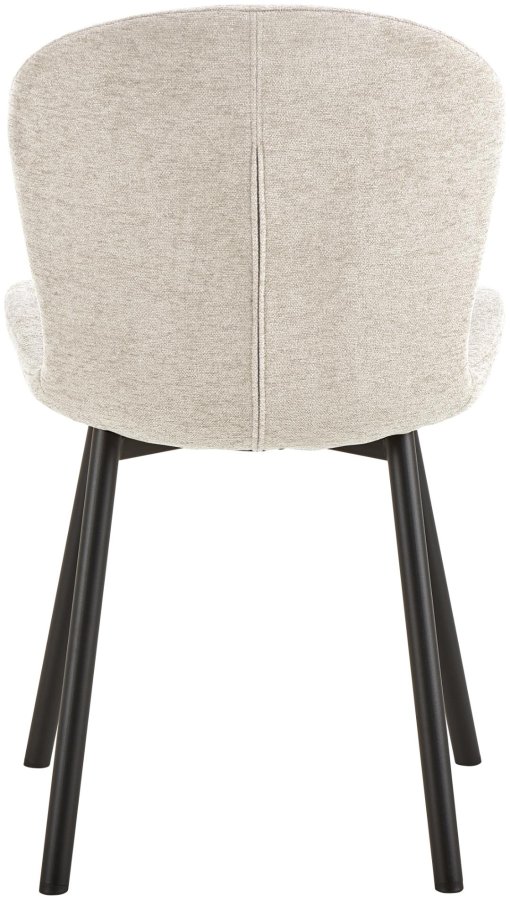 ACT NORDIC Esra spisebordsstol, Apia stof beige 453, Stel mat sort ru pulverlakeret stl med lynls, kasse 2 stk, kasse 3 af 3