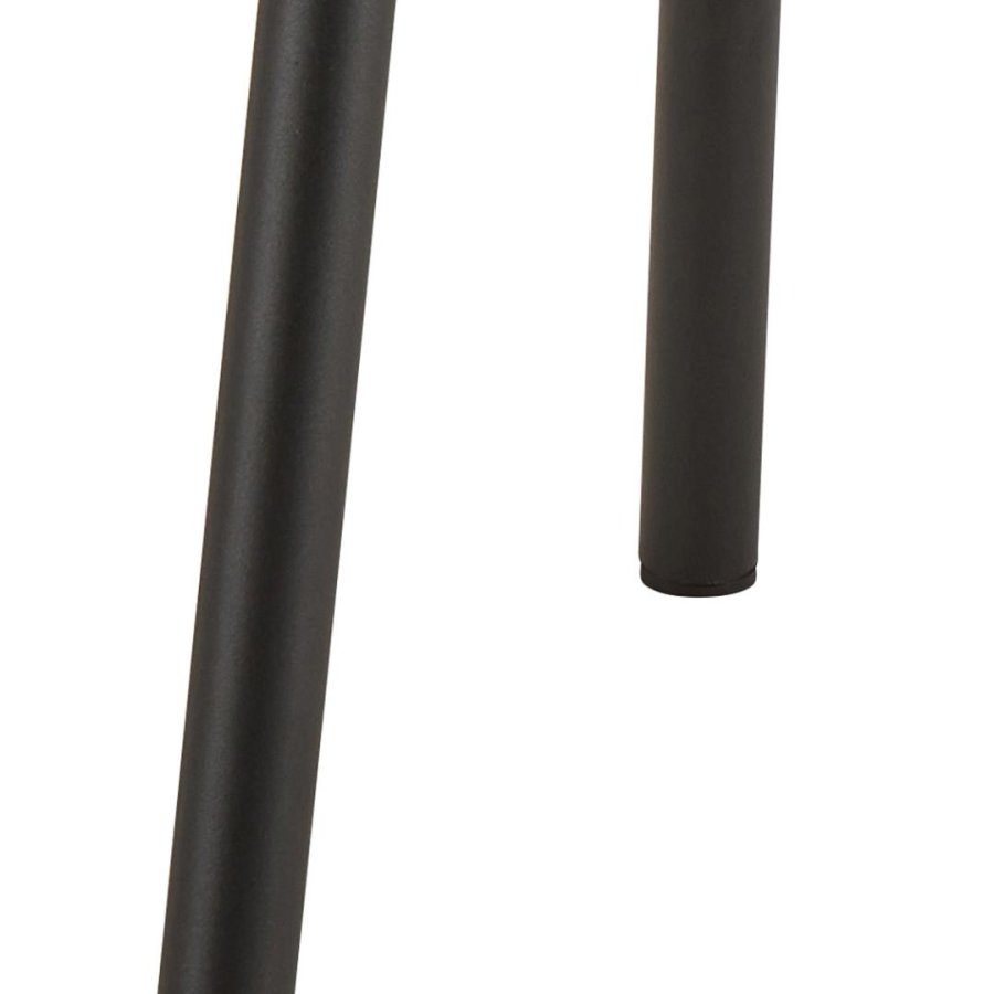 ACT NORDIC Esra spisebordsstol, Apia stof mrkegr 458, Stel mat sort ru pulverlakeret stl med lynls, kasse 2 stk