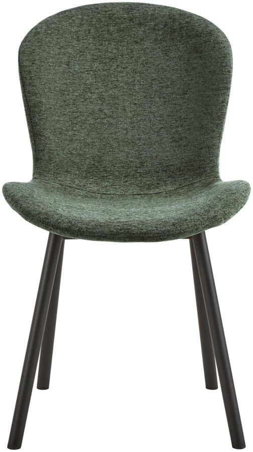 ACT NORDIC Esra spisebordsstol, Apia stof grn 352, Stel mat sort ru pulverlakeret stl med lynls, kasse 2 stk