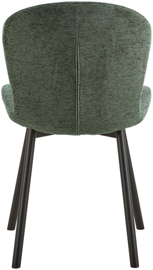 ACT NORDIC Esra spisebordsstol, Apia stof grn 352, Stel mat sort ru pulverlakeret stl med lynls, kasse 2 stk