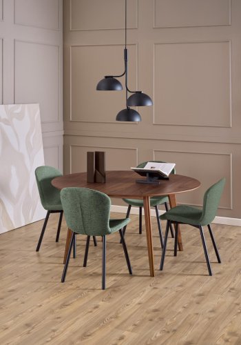 ACT NORDIC Esra spisebordsstol, Apia stof grn 352, Stel mat sort ru pulverlakeret stl med lynls, kasse 2 stk