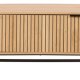 ACT NORDIC Jaipur TV bord, Top, Ramme og 3 Dr eg ru melamin, Stel mat sort ru pulverlakeret stl, 176.4x40x45 cm