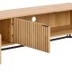 ACT NORDIC Jaipur TV bord, Top, Ramme og 3 Dr eg ru melamin, Stel mat sort ru pulverlakeret stl, 176.4x40x45 cm