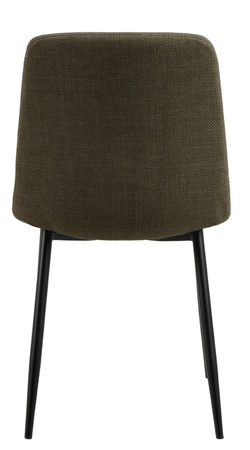 ACT NORDIC Becca spisebordsstol, Basel stof grn 77, Stel mat sort ru pulverlakeret stl, kasse 4 stk