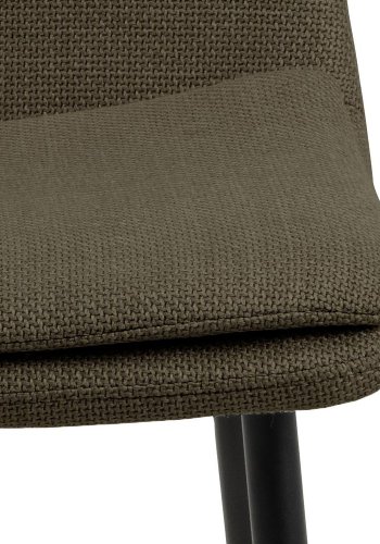 ACT NORDIC Becca spisebordsstol, Basel stof grn 77, Stel mat sort ru pulverlakeret stl, kasse 4 stk