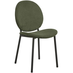 ACT NORDIC Cliff spisebordsstol, Caso stof skovgrn 162, Stel mat sort ru pulverlakeret stl med lynls, kasse 2 stk, kasse 3 af 3